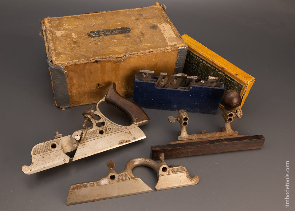 Great User STANLEY No. 45 Combination Plow Plane in Original Box - 114114