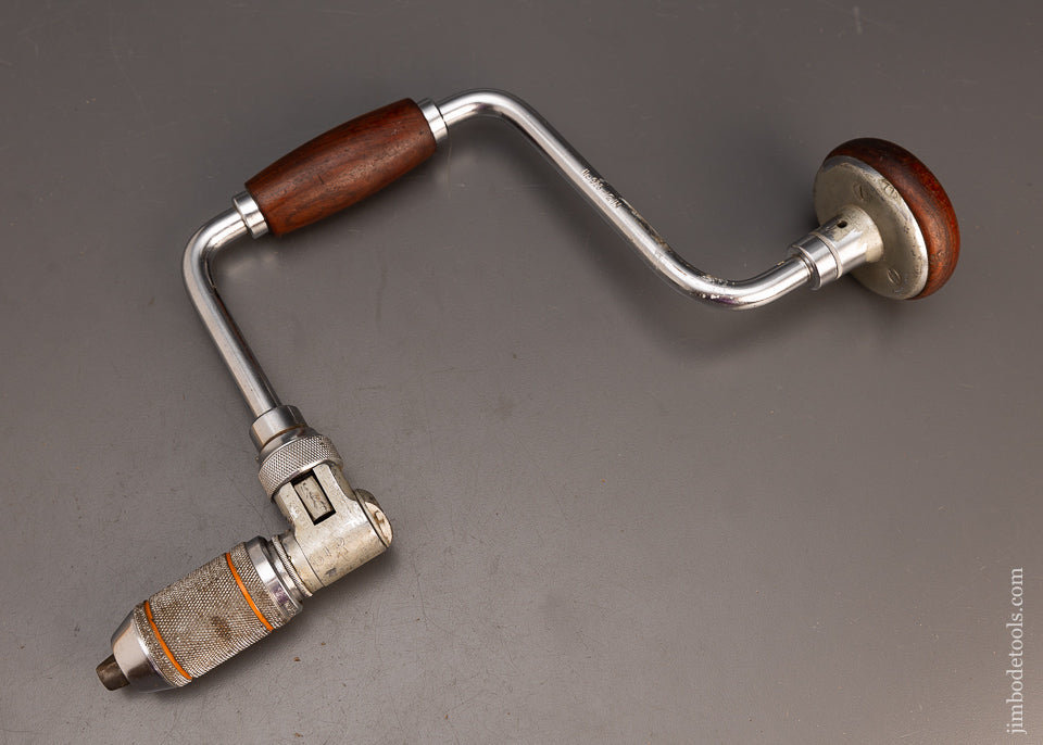 Hefty 12 Inch STANLEY No. 923 Bit Brace with Rosewood Handles - 114118