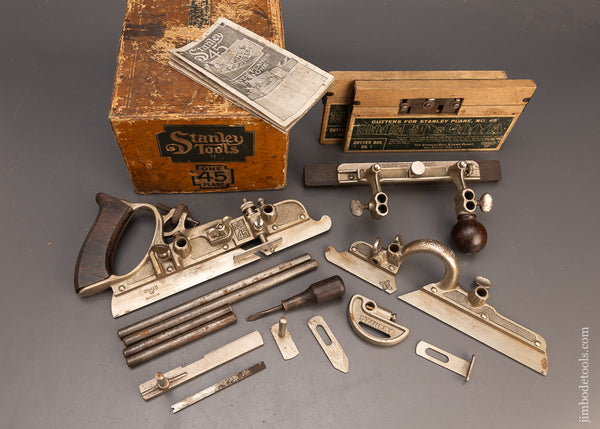 Extra Fine 100% Complete STANLEY No. 45 Combination Plane SWEETHEART in Original Box - 114163