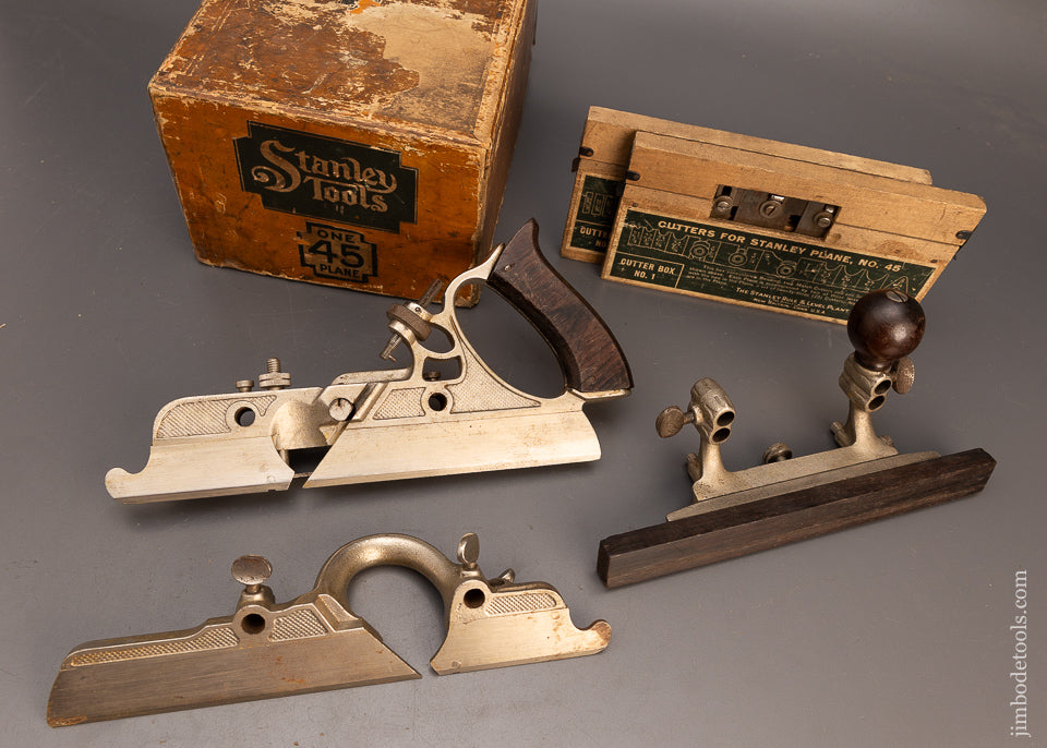 Extra Fine 100% Complete STANLEY No. 45 Combination Plane SWEETHEART in Original Box - 114163