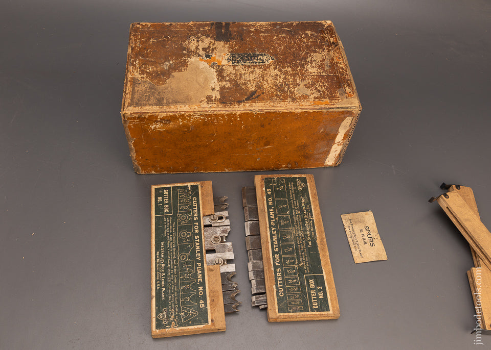 Extra Fine 100% Complete STANLEY No. 45 Combination Plane SWEETHEART in Original Box - 114163