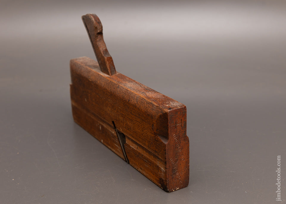 Fine Skewed 1 Inch Wooden Rabbet Plane B. HUFF MAKER Balt. 1849-51 - 114178