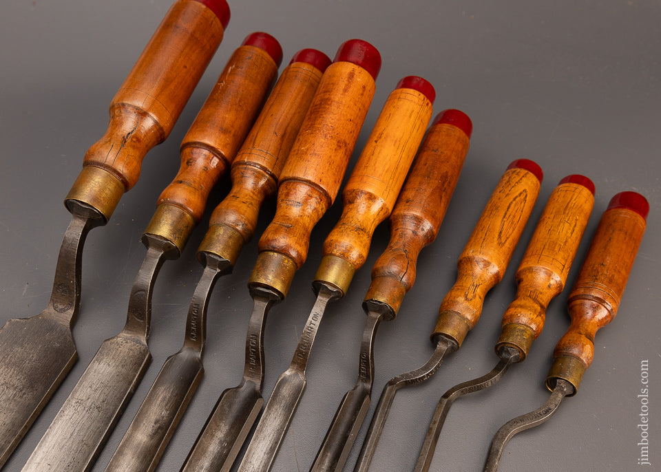 Ridiculously Long Set of 9 D.R. BARTON 1832 Pattern Maker’s Crank Neck ...