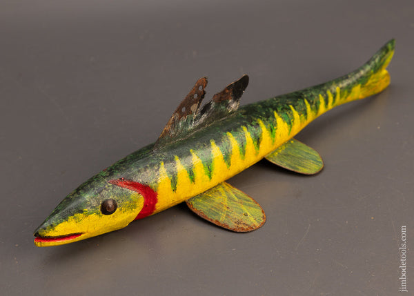 Pretty 12 1/2 Inch Fish Decoy by ROB’T. LINDNER, Clarence, N.Y. - 114295