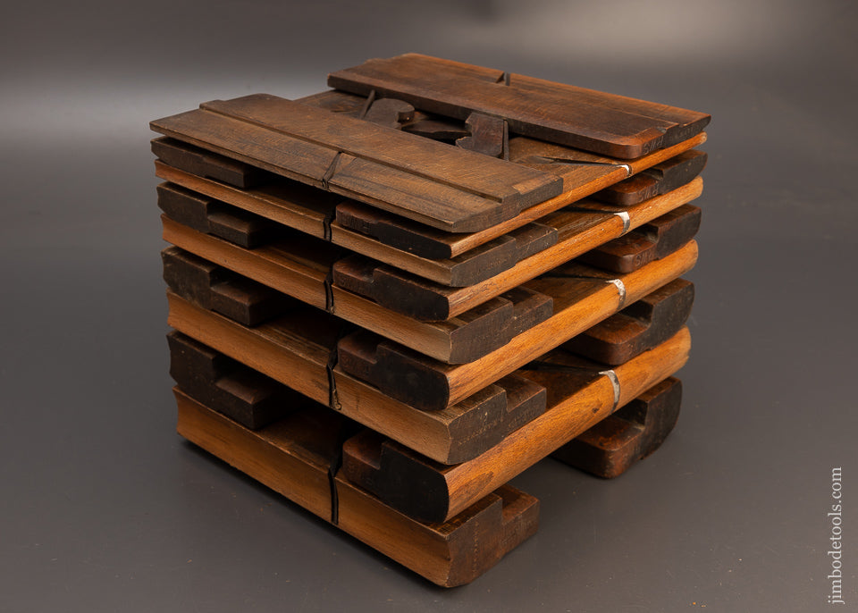 Fine Complete Set of 18 Hollow & Round Moulding Planes by COWELL & CHAPMAN NEW CASTLE - 114361