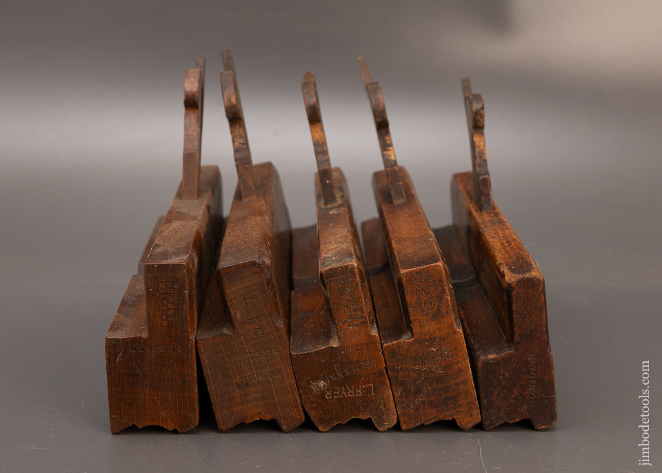 5 Fine Wooden Moulding Planes - 114364