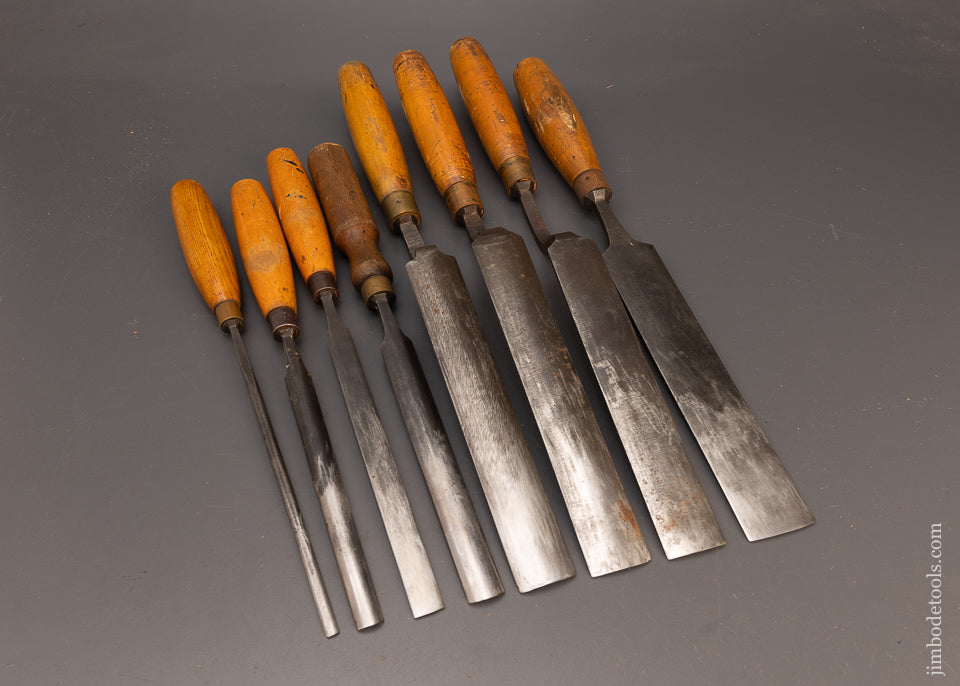 Excellent Set of 8 Pattern Maker’s Paring Gouges - 114412