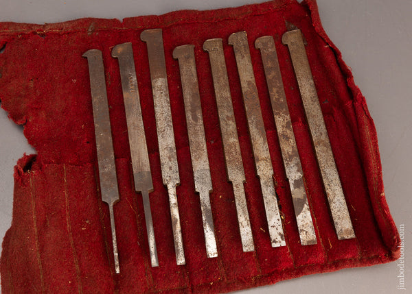 Graduated Working Set of Plow Plane Irons for Wooden Plow Planes - 114423