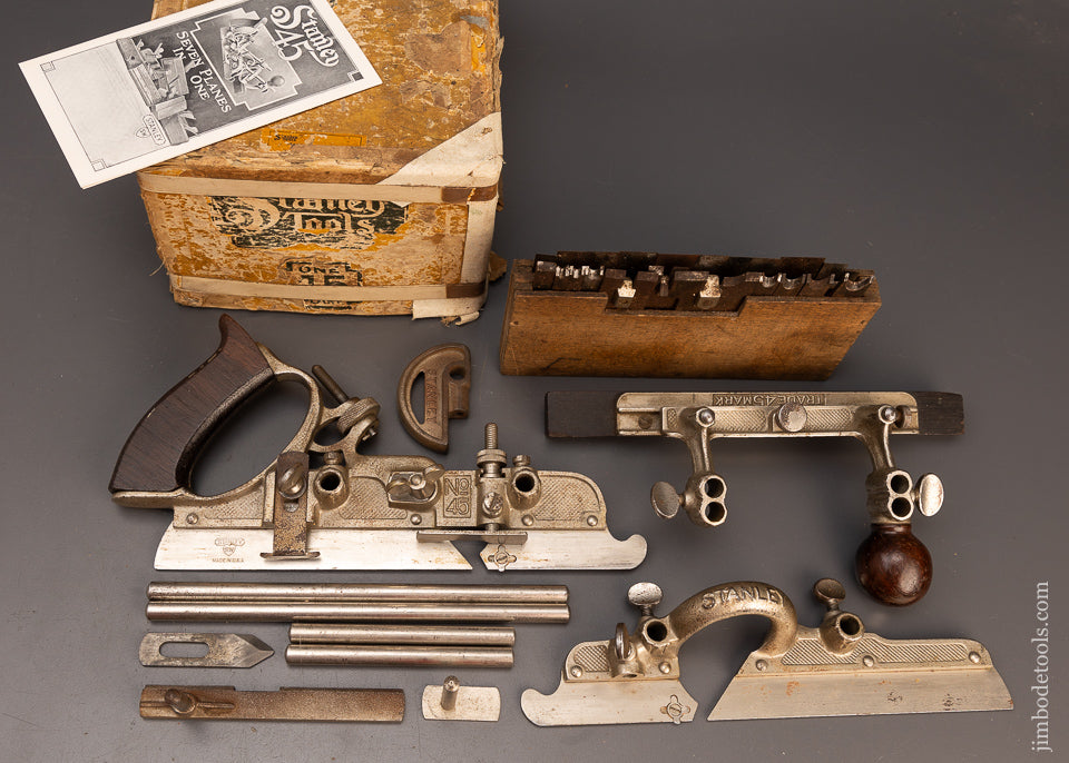 100% Complete STANLEY No. 45 Combination Plow Plane SWEETHEART - 114482