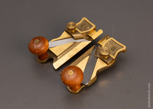 Near Mint Pair of LIE NIELSEN No. 98 & 99 Bronze Side Rabbet Planes ...
