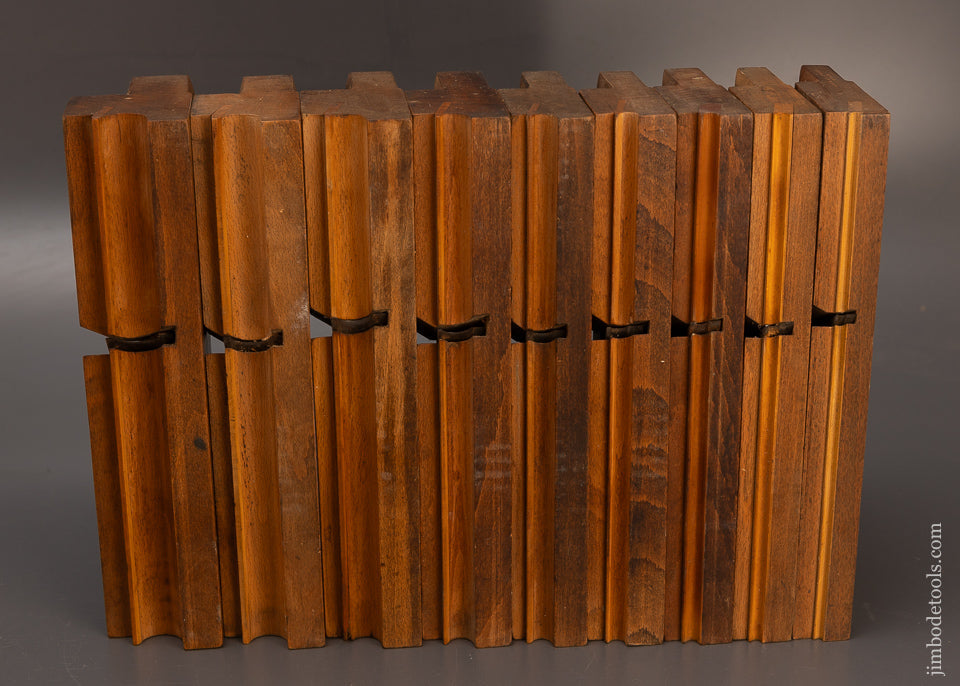 Extra Fine Matched Graduated Set of 9 Side Bead Moulding Planes by JOHN MOSELEY & SON - 114748