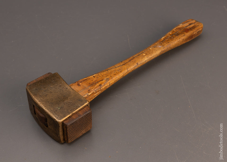 Early STUDLEY Chest Style Mallet Brass Head 1 Pound 12 Ounce - 114801