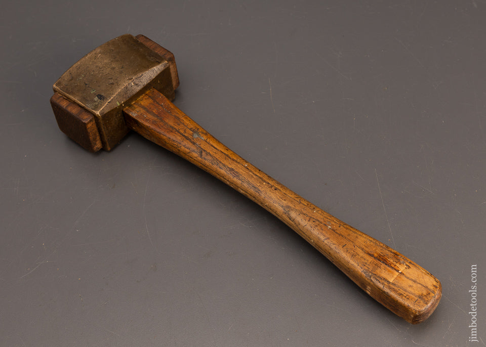 Early STUDLEY Chest Style Mallet Brass Head 1 Pound 12 Ounce - 114801