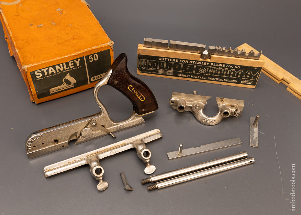 Near Mint in Box 100% Complete STANLEY No. 50 CombinationPplow Plane - 114912