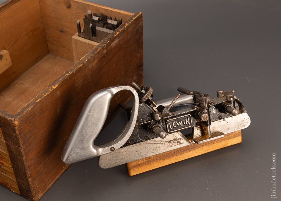 LEWIN Plow Plane Complete with All 18 Cutters in Original Box - 114937