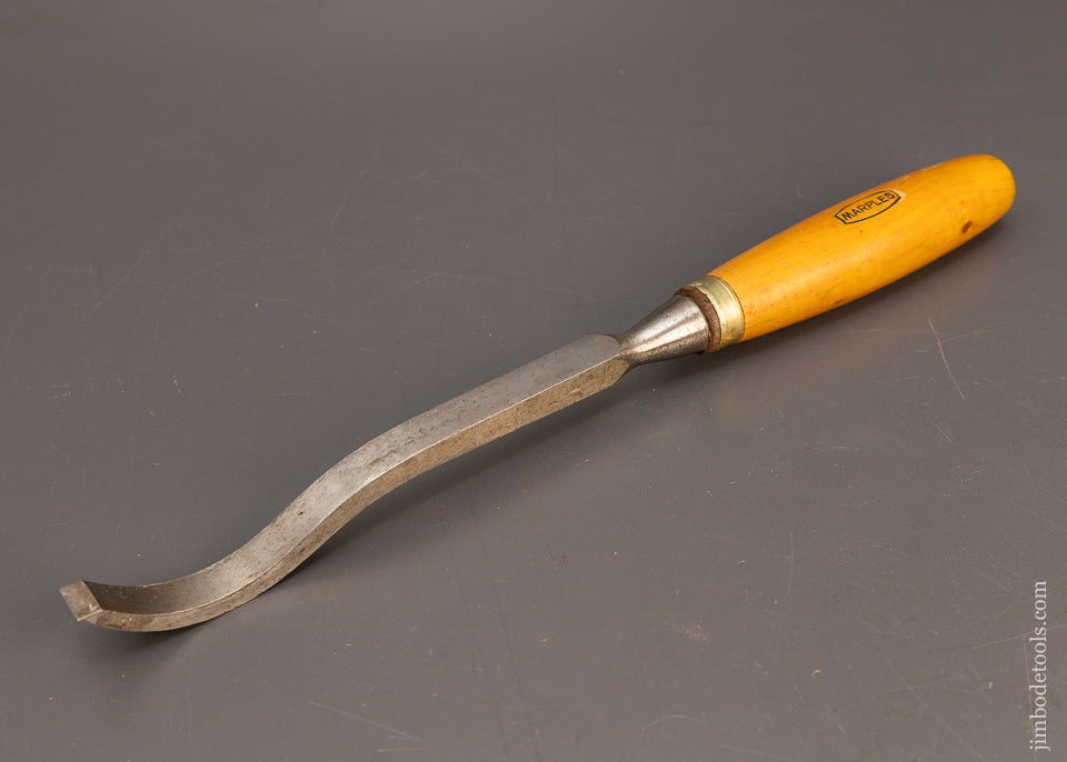 Near Mint 1/2 Inch Boxwood Handled Crank Neck Mortise Chisel MARPLES - 114960