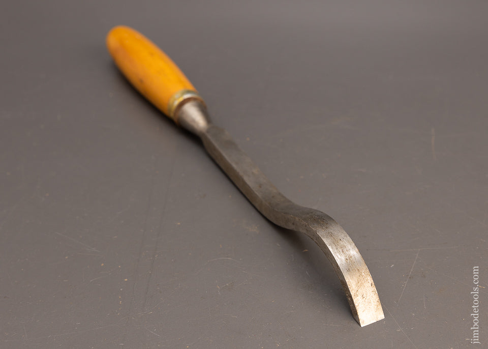 Near Mint 1/2 Inch Boxwood Handled Crank Neck Mortise Chisel MARPLES - 114960