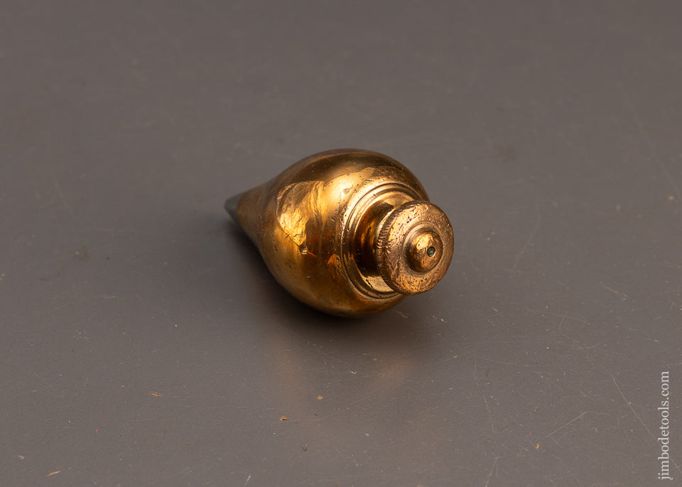 Stunning 3 1/4 Inch Brass & Steel Plumb Bob - 114986