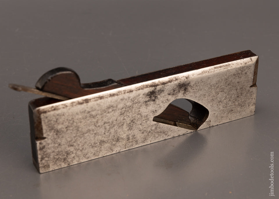 Rare Skewed Iron Dovetailed Steel Rosewood Infill Rabbet Plane by ARCHER LONDON 1842-63 - 114991
