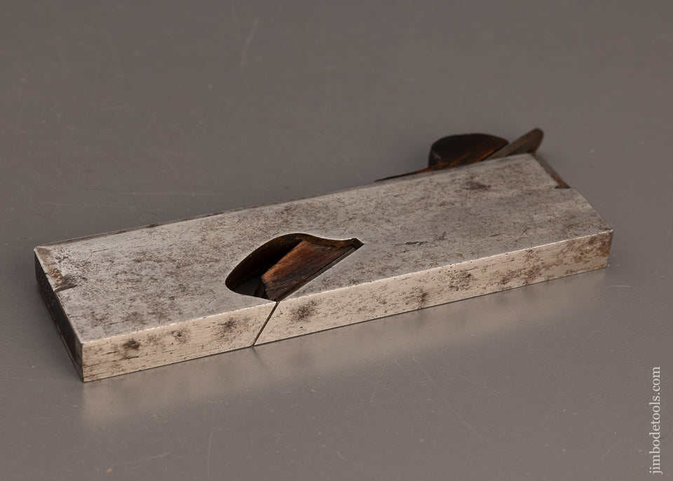 Rare Skewed Iron Dovetailed Steel Rosewood Infill Rabbet Plane by ARCHER LONDON 1842-63 - 114991