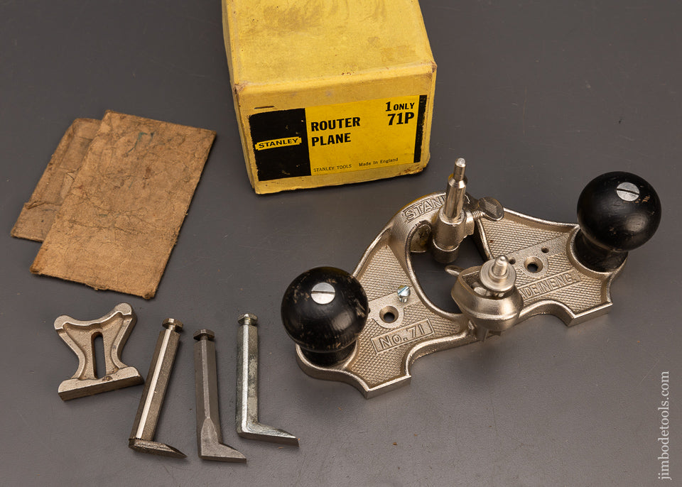 STANLEY No. 71 Router Plane Near Mint in Box - 115078