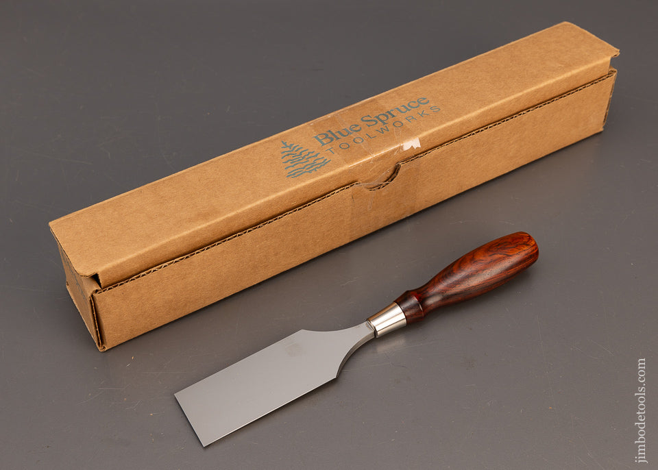 Discontinued 1 1/2 Inch BLUE SPRUCE TOOL WORKS Bench Chisel with Cocobolo Handle Mint -  115086