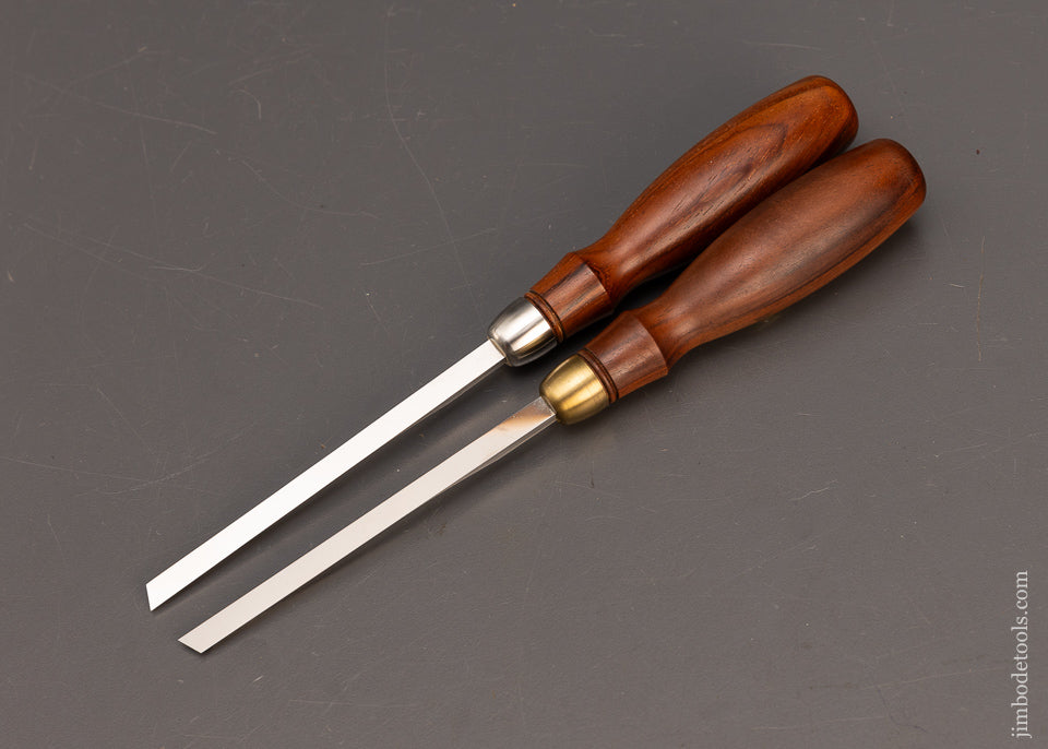 Cocobolo 1/4 Inch BLUE SPRUCE TOOL WORKS Skew Chisel Set Right & Left Mint Unused - 115096