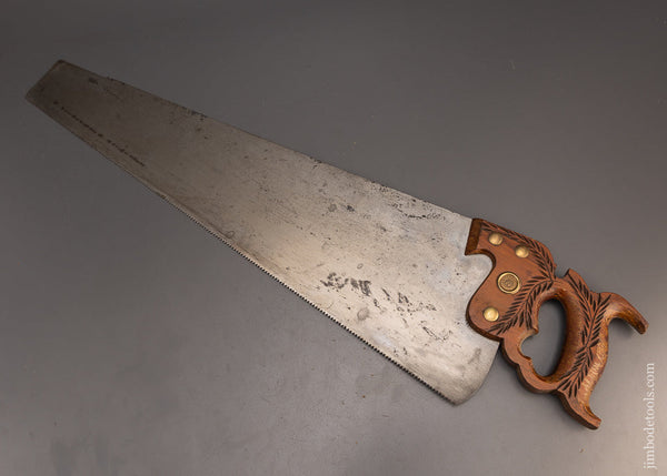 Crisp New Old Stock DISSTON No. 12 London Spring Hand Saw - 115150