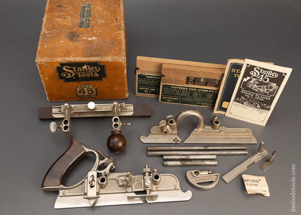 Extra Fine & 100% Complete STANLEY No. 45 Combination Plane in Original Box - 115249