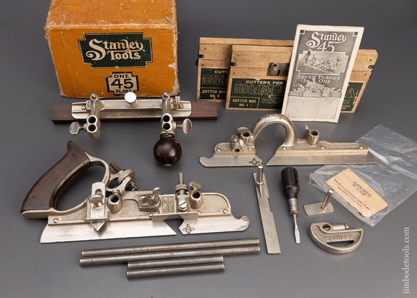 Near Mint STANLEY No. 45 Combination Plane SWEETHEART in Original Box 100% Complete - 115272