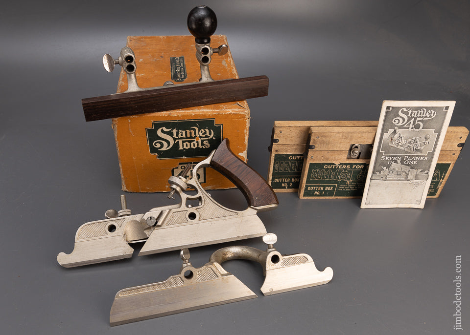 Near Mint STANLEY No. 45 Combination Plane SWEETHEART in Original Box 100% Complete - 115272