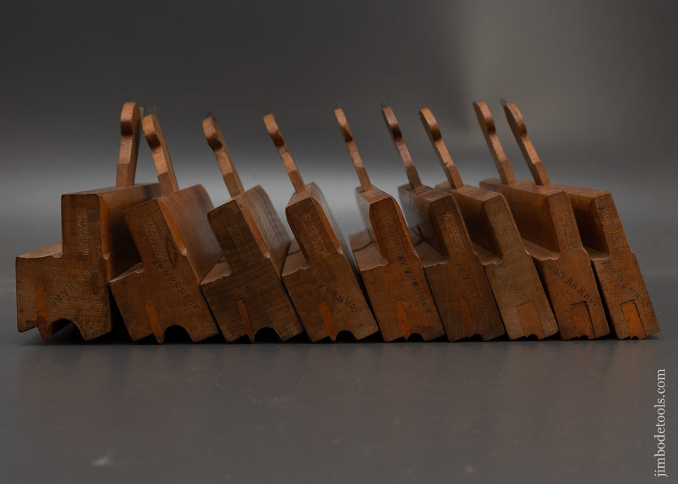 Extra Fine Matched Set of 9 Side Bead Moulding Planes by FAIRCLOUGH LIVERPOOL - 115396