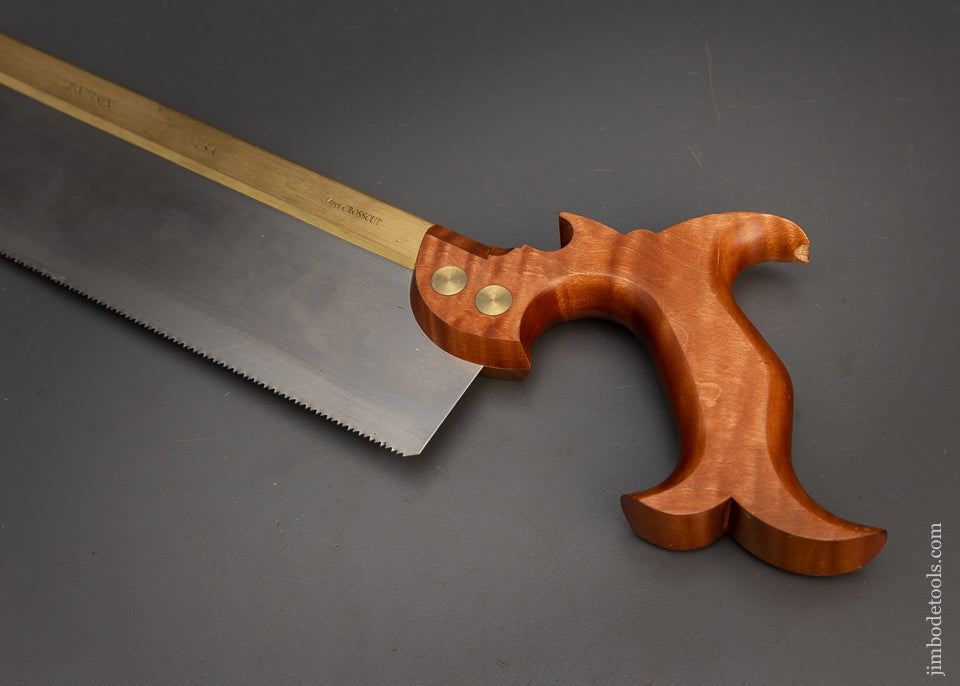 Sweet! Discontinued LIE NIELSEN Brass Back Carcass Saw with Tiger Maple Handle -  115429