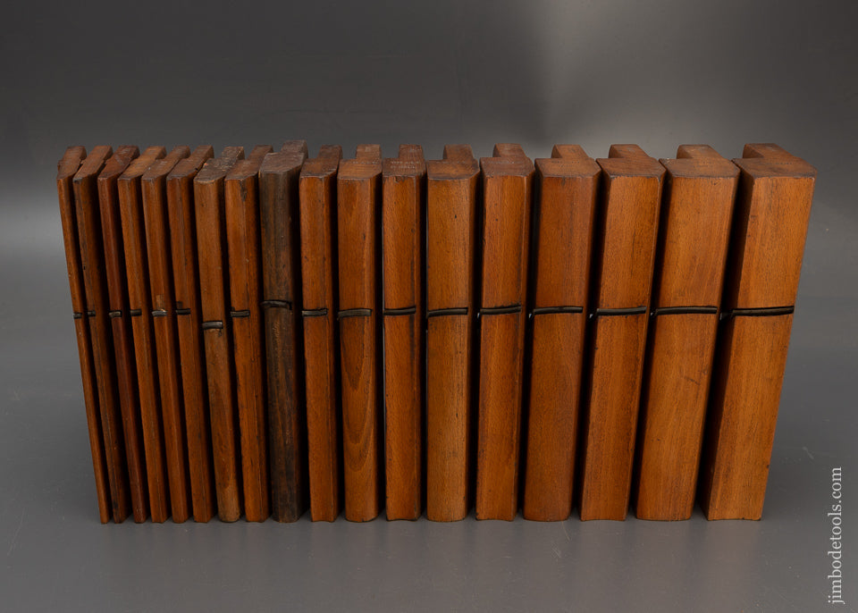 Nice Set of 18 Hollow & Round Moulding Planes by SIMS - 115440
