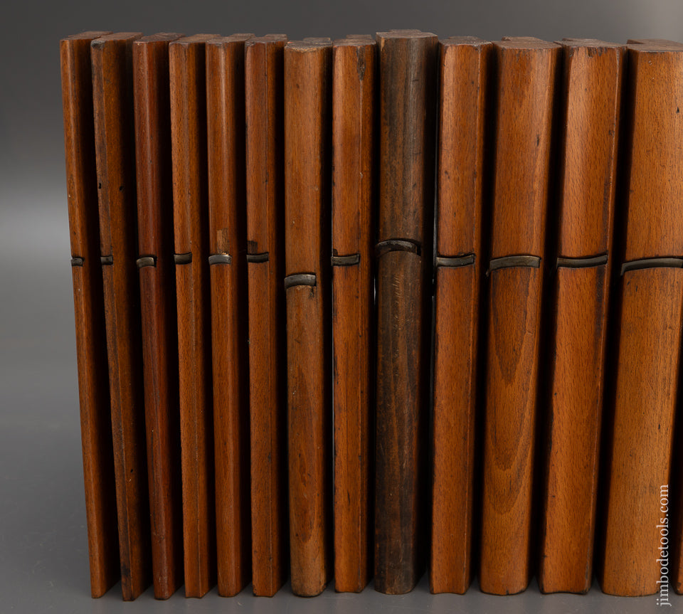 Nice Set of 18 Hollow & Round Moulding Planes by SIMS - 115440