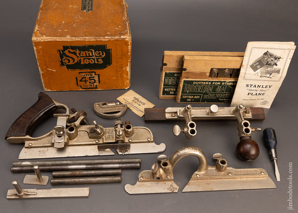 STANLEY No. 45 Sweetheart Combination Plow Plane 100% Complete Fine in Box - 115446