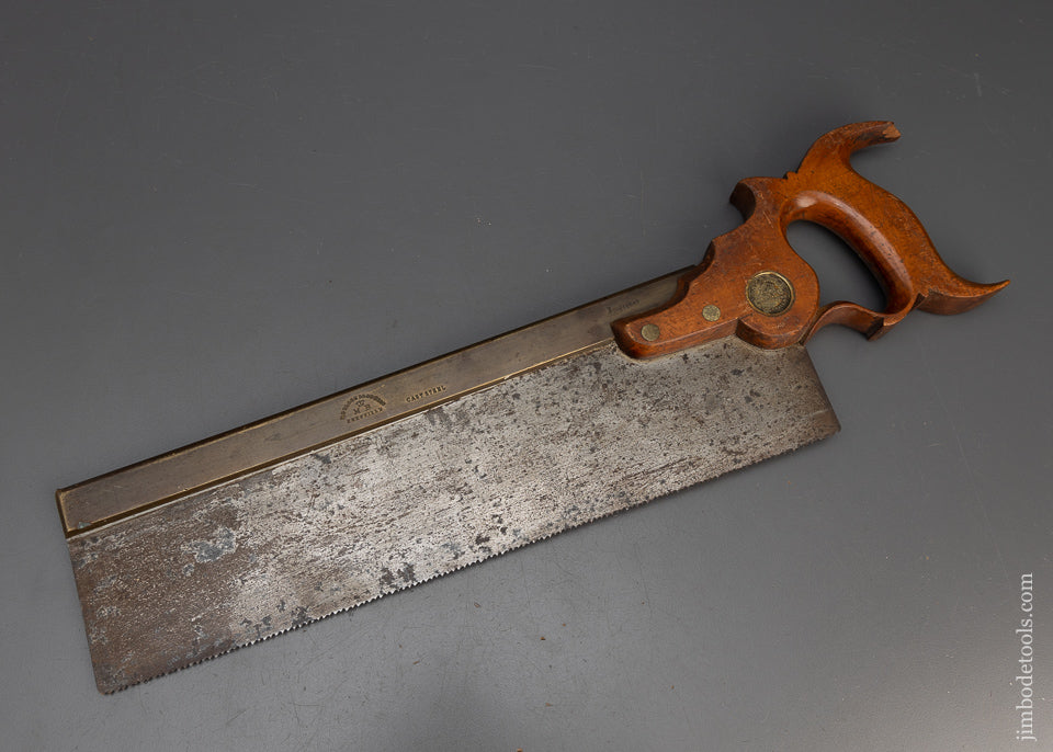 Rare MOULSON BROS. Improved Triple Cove Brass Back Saw - 115477