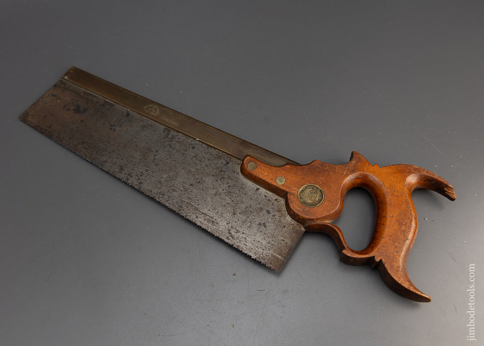 Rare MOULSON BROS. Improved Triple Cove Brass Back Saw - 115477