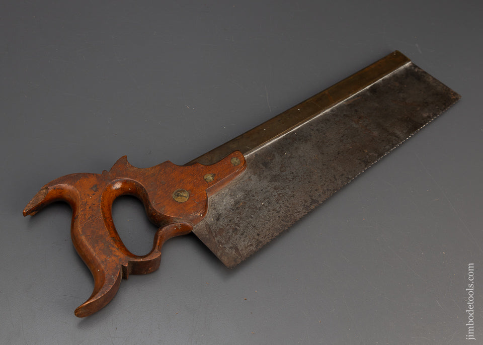 Rare MOULSON BROS. Improved Triple Cove Brass Back Saw - 115477