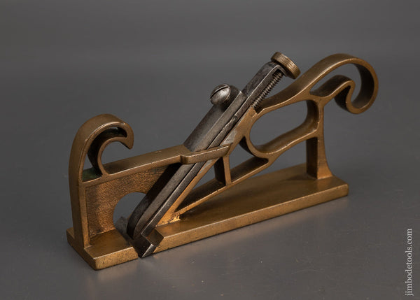 Elaborate, Fancy 6 1/2 Inch Adjustable Brass Rabbet Plane - 115537