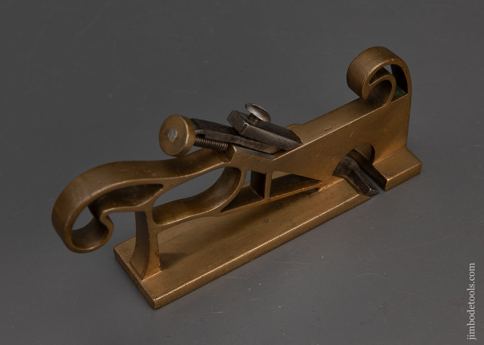 Elaborate, Fancy 6 1/2 Inch Adjustable Brass Rabbet Plane - 115537