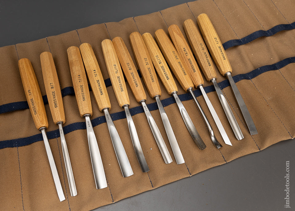 Mint Set of 12 PFEIL SWISS MADE Carving Gouges Chisels - 115541
