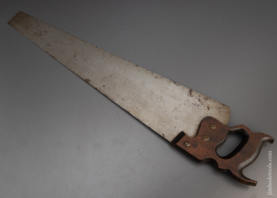 Premium Little-Used, If Ever, Used Vintage Hand Saw STANDARD with Steel Plate Escutcheon - 115542