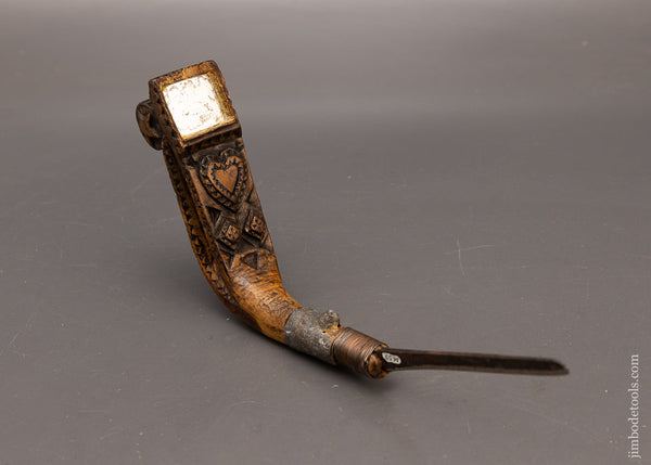 Elaborate Chip Carved Native American Crooked Knife - 115574