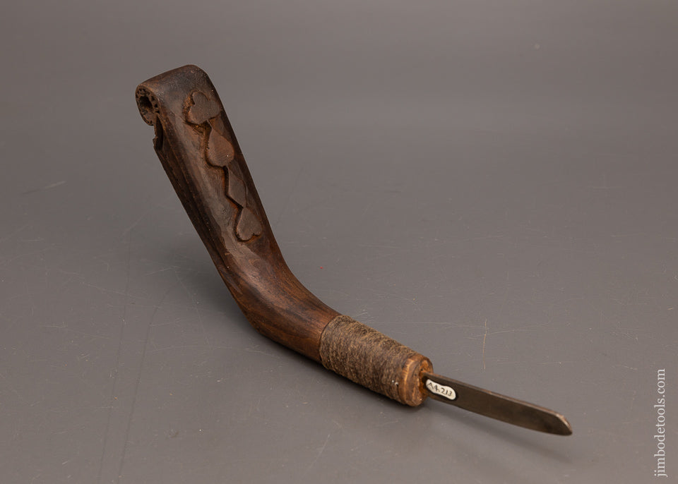 Gorgeous Elaborately Carved Native American Crooked Knife - 115581