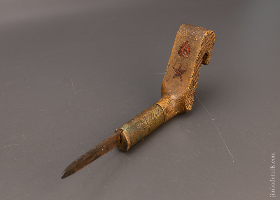 Antique Hand Carved Native American Crooked Knife - 115595