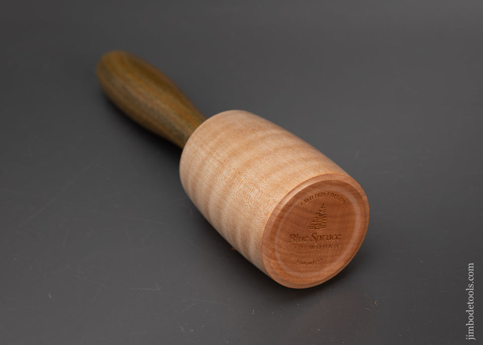Mint 16 Ounce BLUE SPRUCE TOOL WORKS Tiger Maple Mallet - 115622