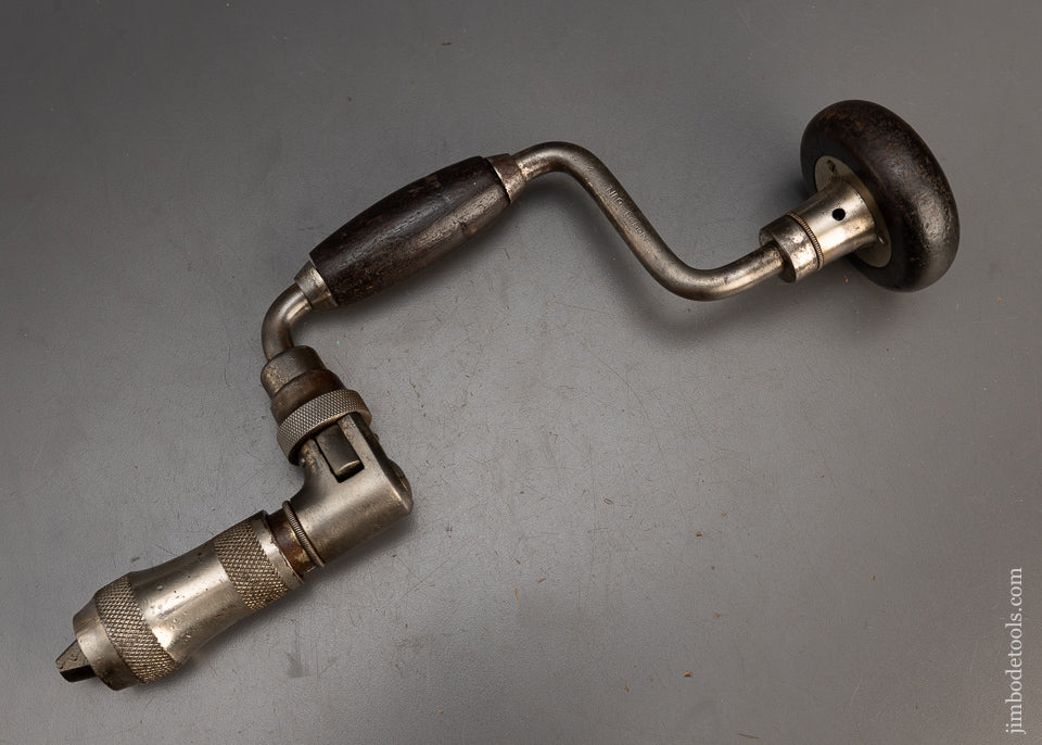 Rare Size 6 Inch STANLEY No. 923 Bit Brace with Rosewood Handles - 115626