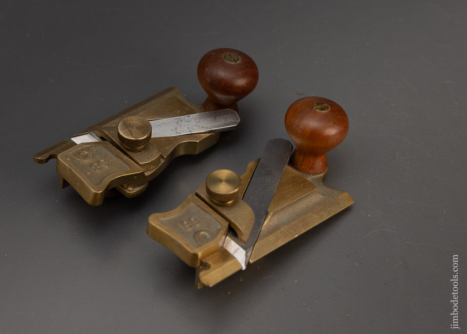 Discontinued LIE NIELSEN No. 98 & 99 BRONZE Side Rabbet Planes Near Mint - 115627