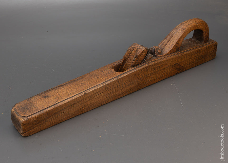 Stunning Sculpted Live Oak 18th Century Jointer Plane - 115633
